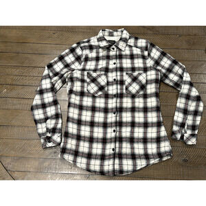 Ci Sono Plaid Collection Size S - Sherpa Lined Long Sleeve Shacket Missing Buttn